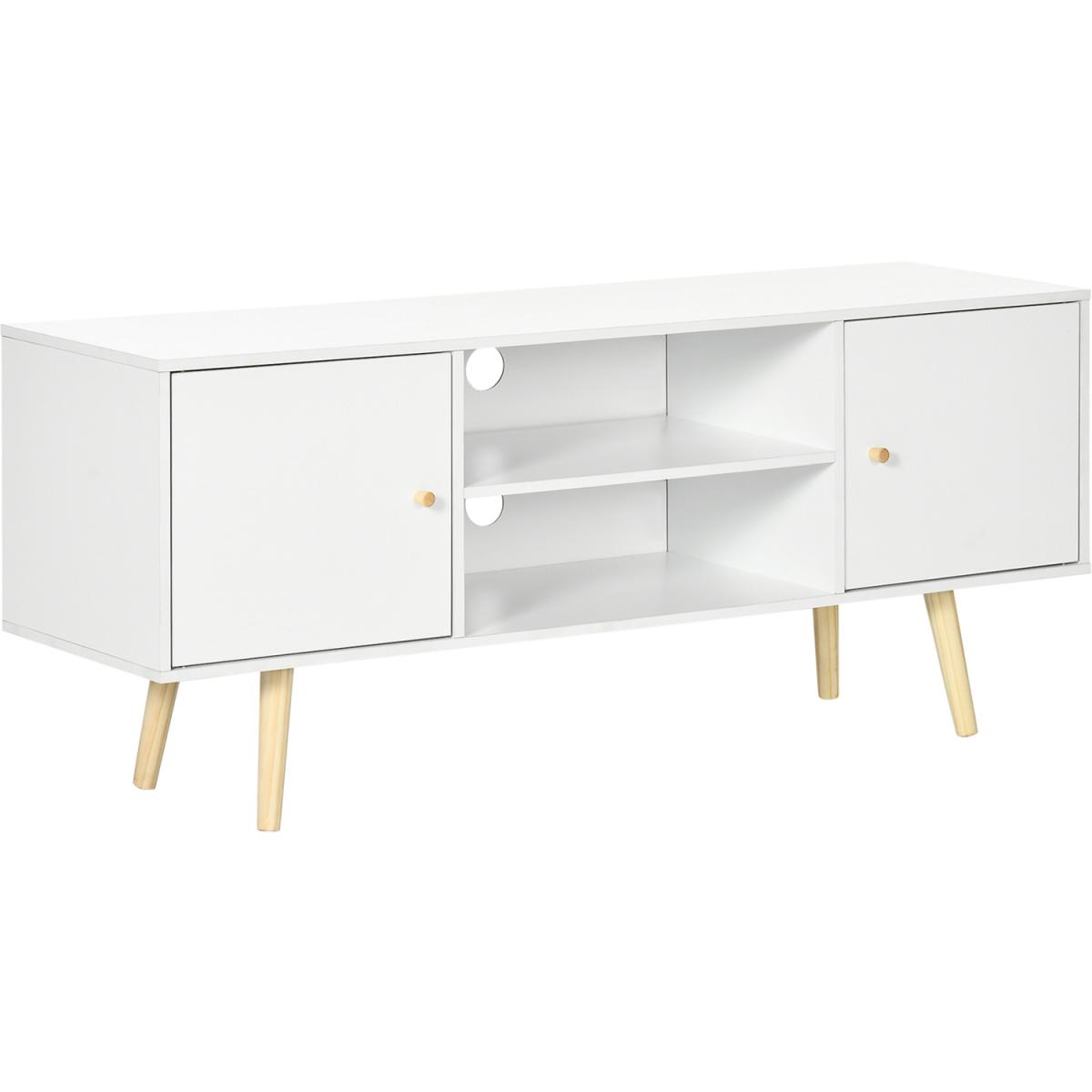 TV Unit Cabinet for TVs up to 55 Inches, TV Stand - White – image 7