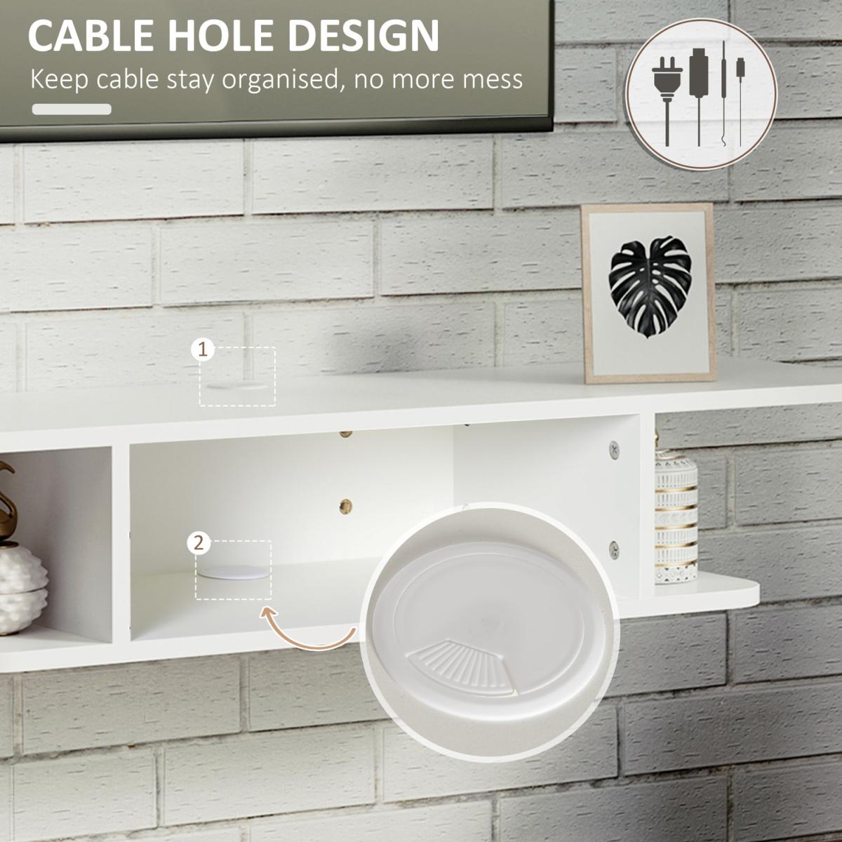 Floating TV Unit Stand for TVs up to 40" - White – image 3