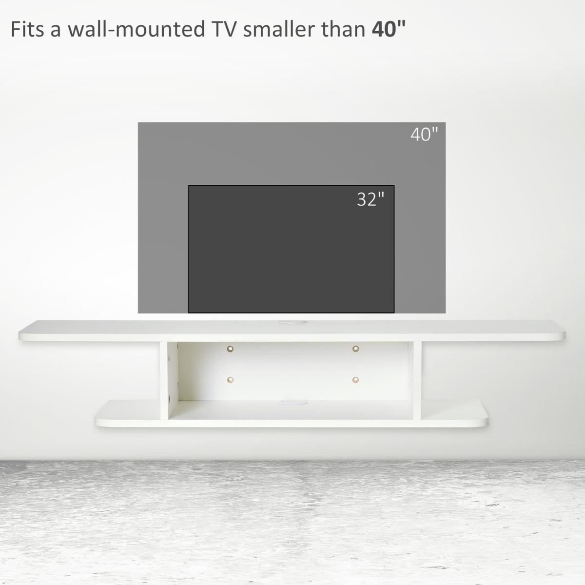 Floating TV Unit Stand for TVs up to 40" - White – image 5