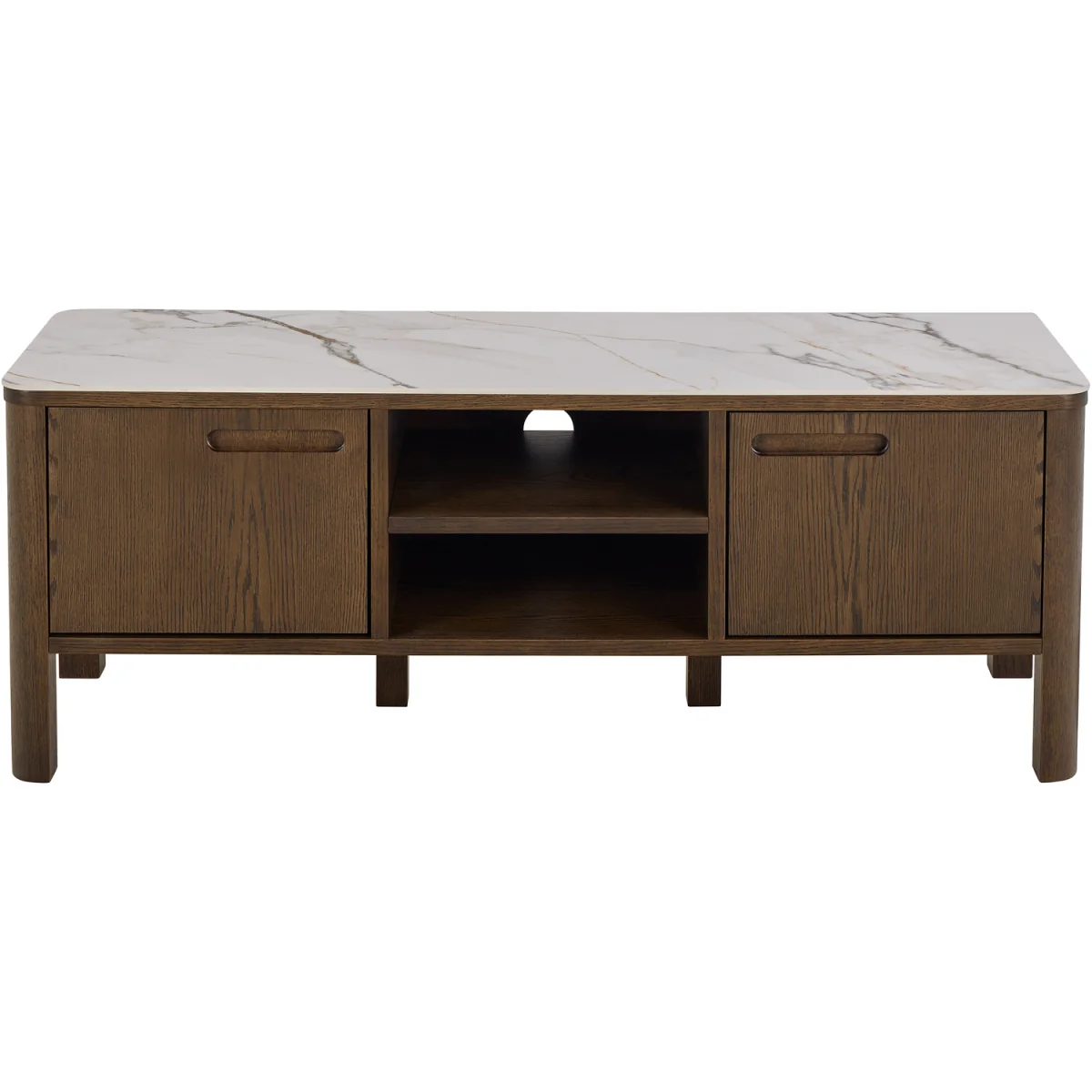 Southampton TV Unit 2 Doors 1 Shelf in Ceramic Cream - Cream Ceramic – image 2