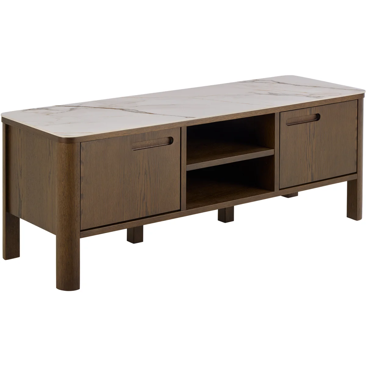 Southampton TV Unit 2 Doors 1 Shelf in Ceramic Cream - Cream Ceramic – image 4