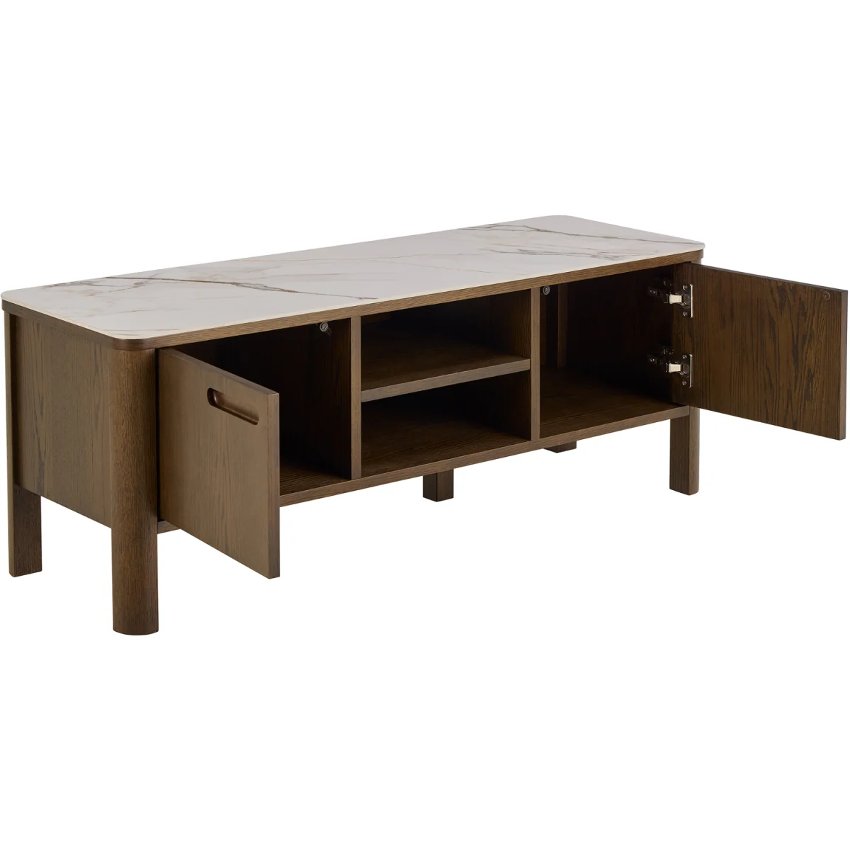 Southampton TV Unit 2 Doors 1 Shelf in Ceramic Cream - Cream Ceramic – image 6