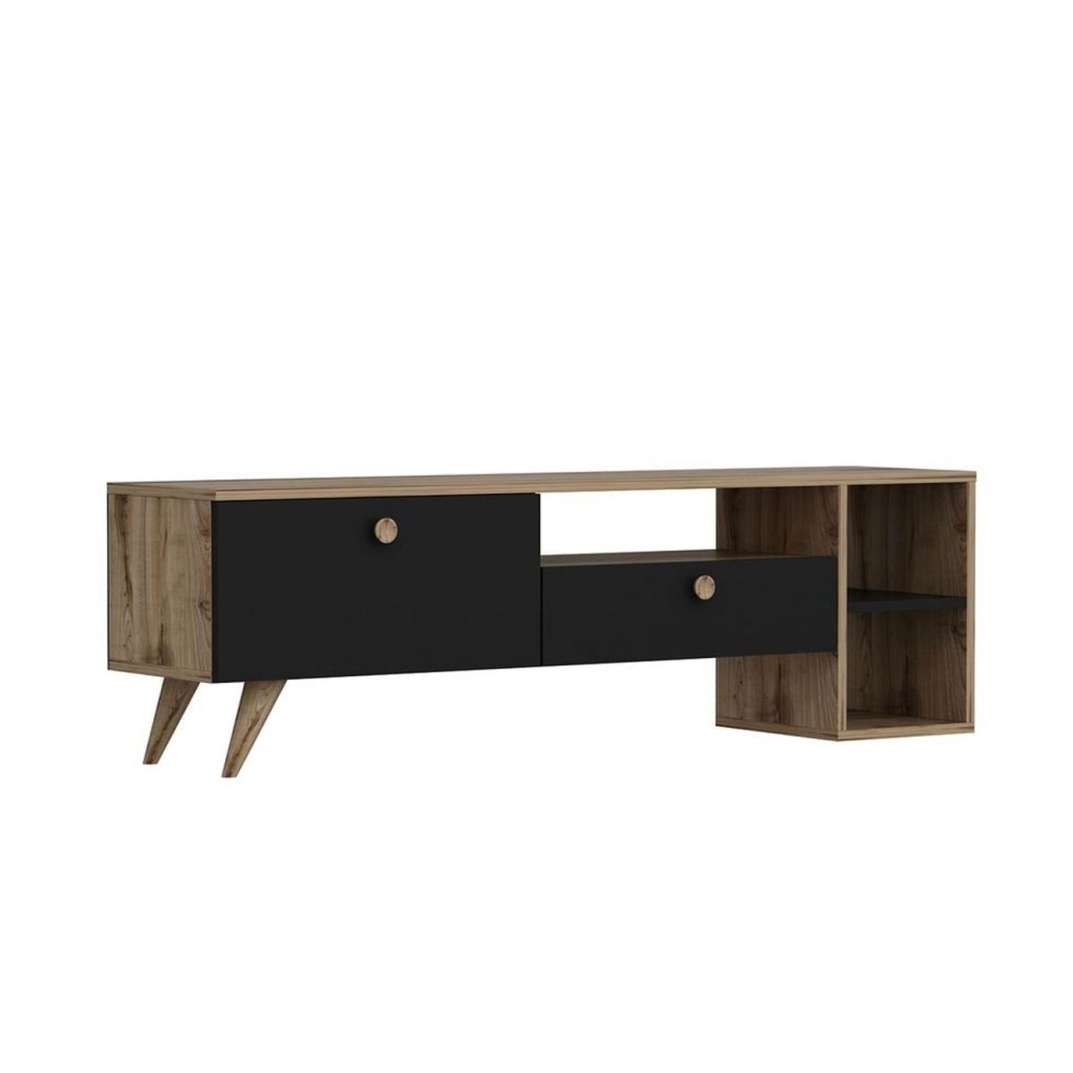 Parion TV Unit - Walnut, Anthracite – image 4