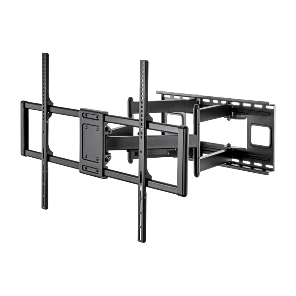 Full Motion Heavy Duty Double Arm TV Wall Mount Bracket 60" to 120" - Black
