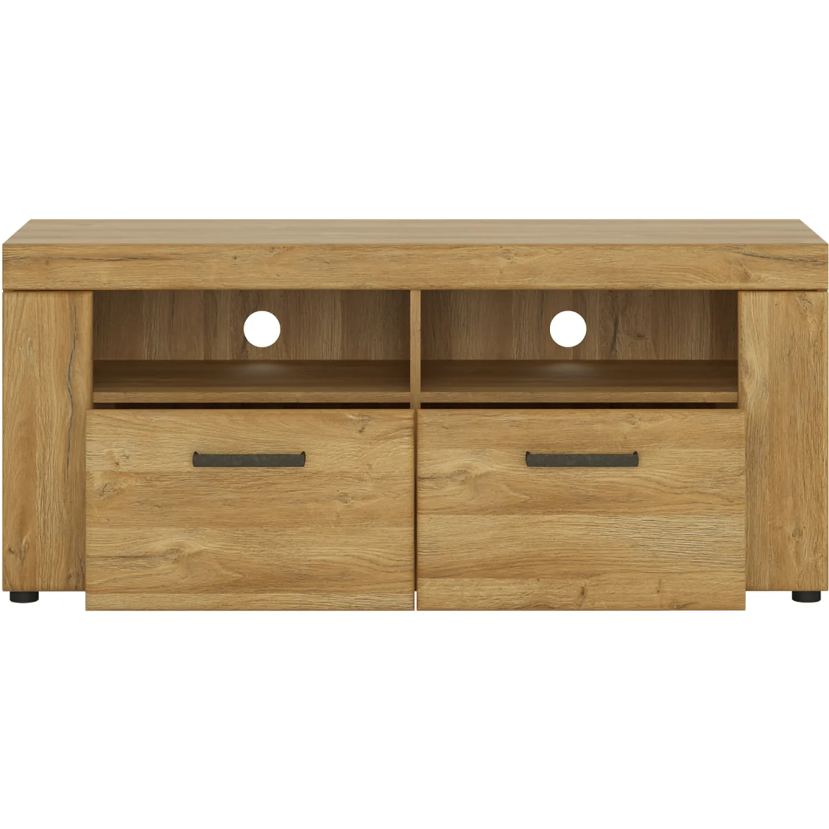 Cortina 2 Drawer TV Cabinet in Grandson Oak - Grandson Oak – image 3