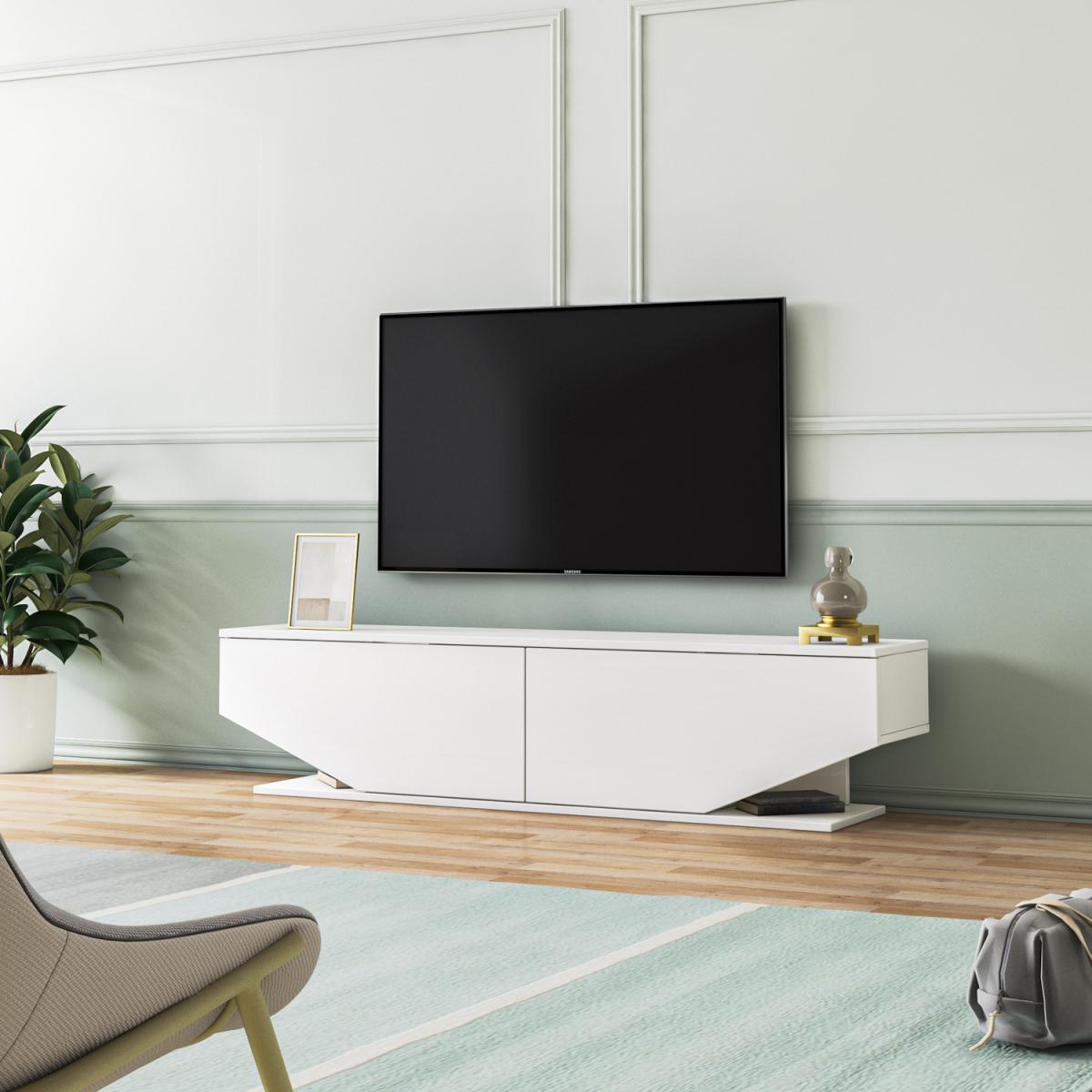 Ares TV Stand - White Colour - White – image 3