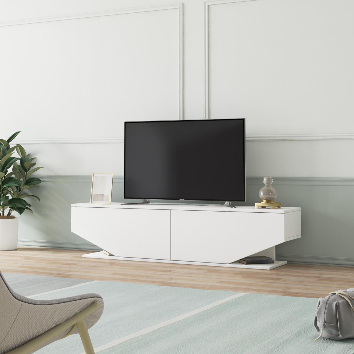 Ares TV Stand - White Colour - White – image 5