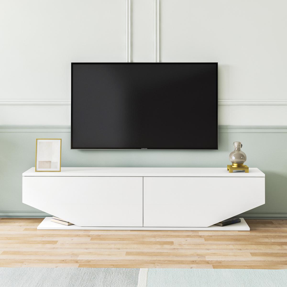 Ares TV Stand - White Colour - White – image 6