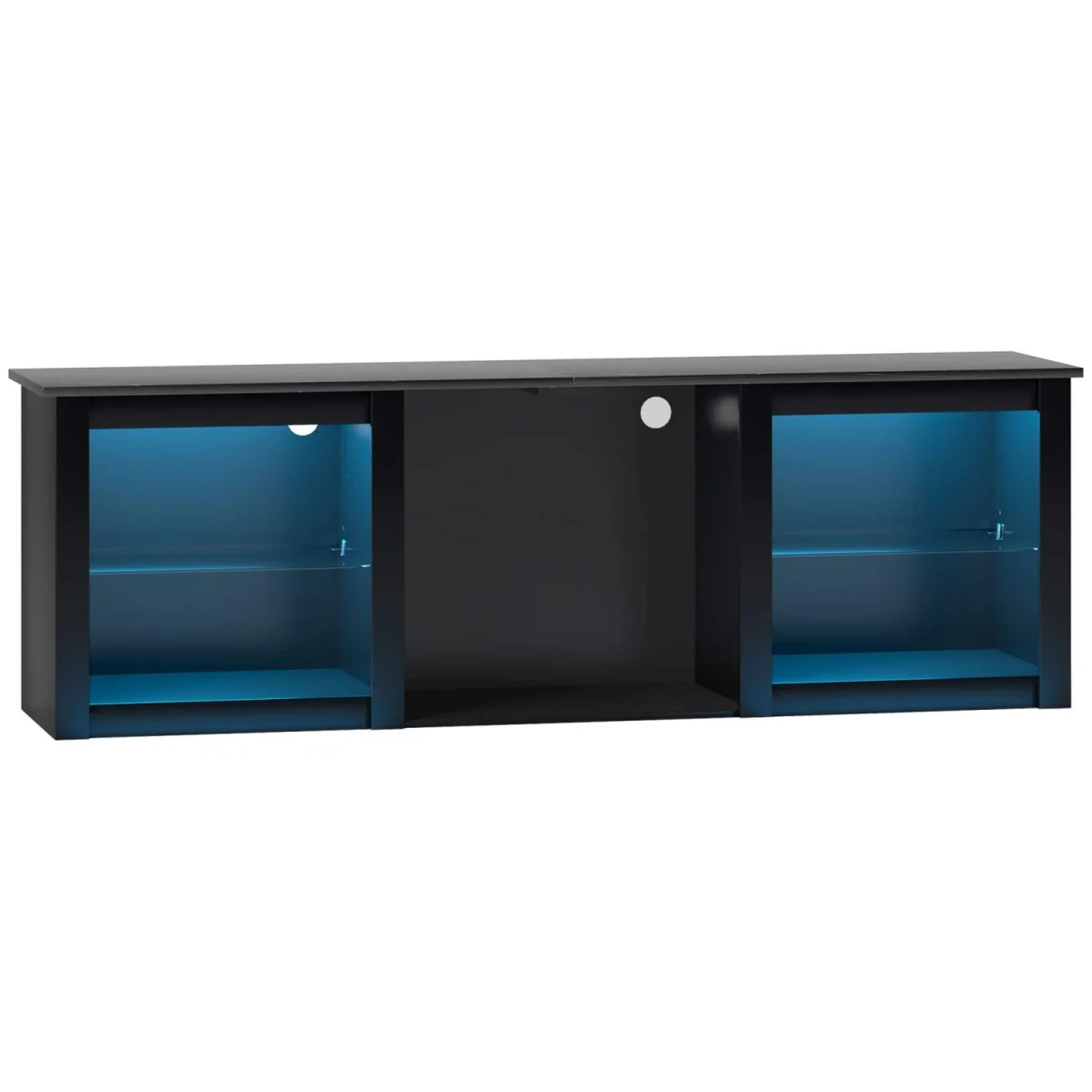 Filu Nara 160cm Black TV Stand with LED Lighting and Storage for 65 Inch Screens – image 3