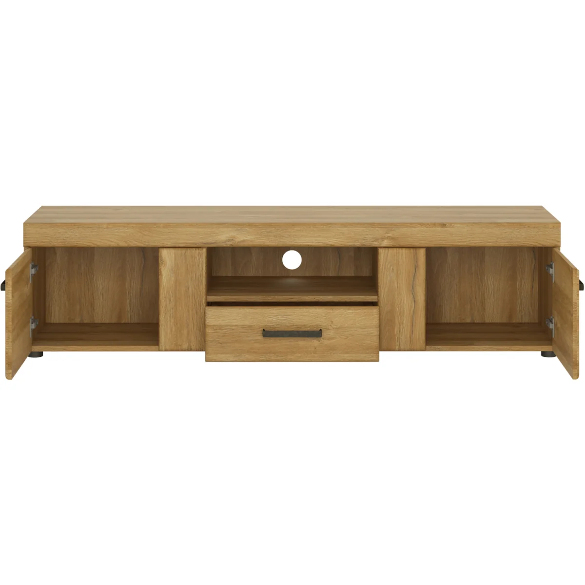 Cortina 2 Door 1 Drawer Wide TV Cabinet in Grandson Oak - Grandson Oak – image 3