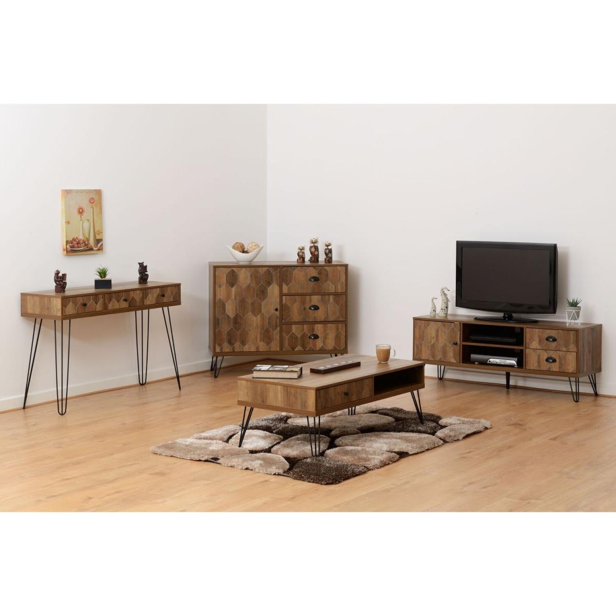 Ottawa One Door Two Drawer TV Unit - Oak Effect – image 3