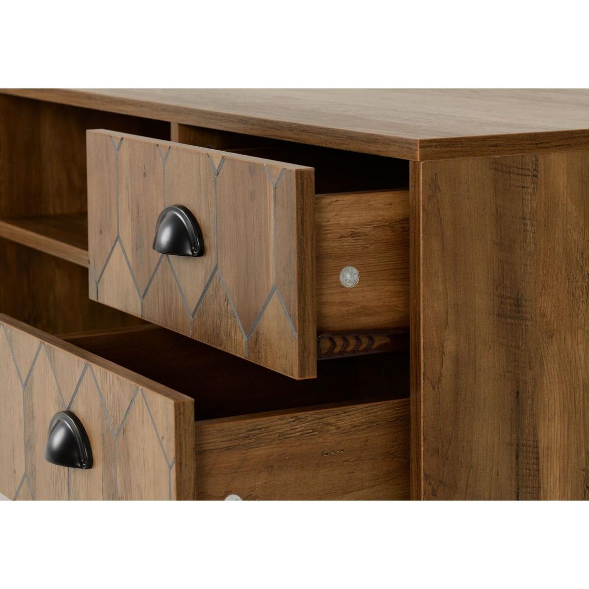 Ottawa One Door Two Drawer TV Unit - Oak Effect – image 4