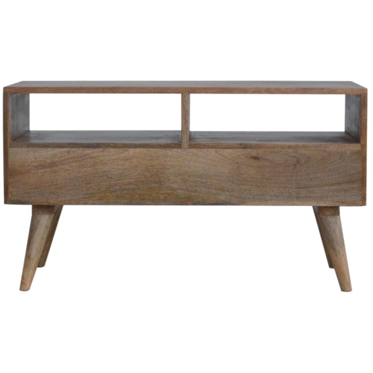 Cube Carved 2 Drawer, 2 Slot TV Unit - Orange – image 9