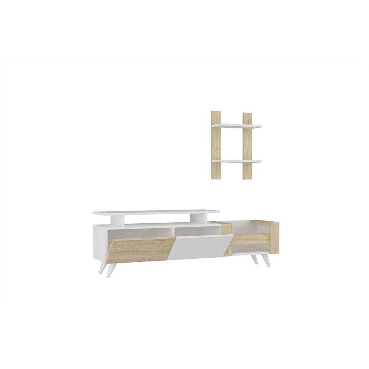 Ikon TV Unit White Oak - White & Oak – image 4