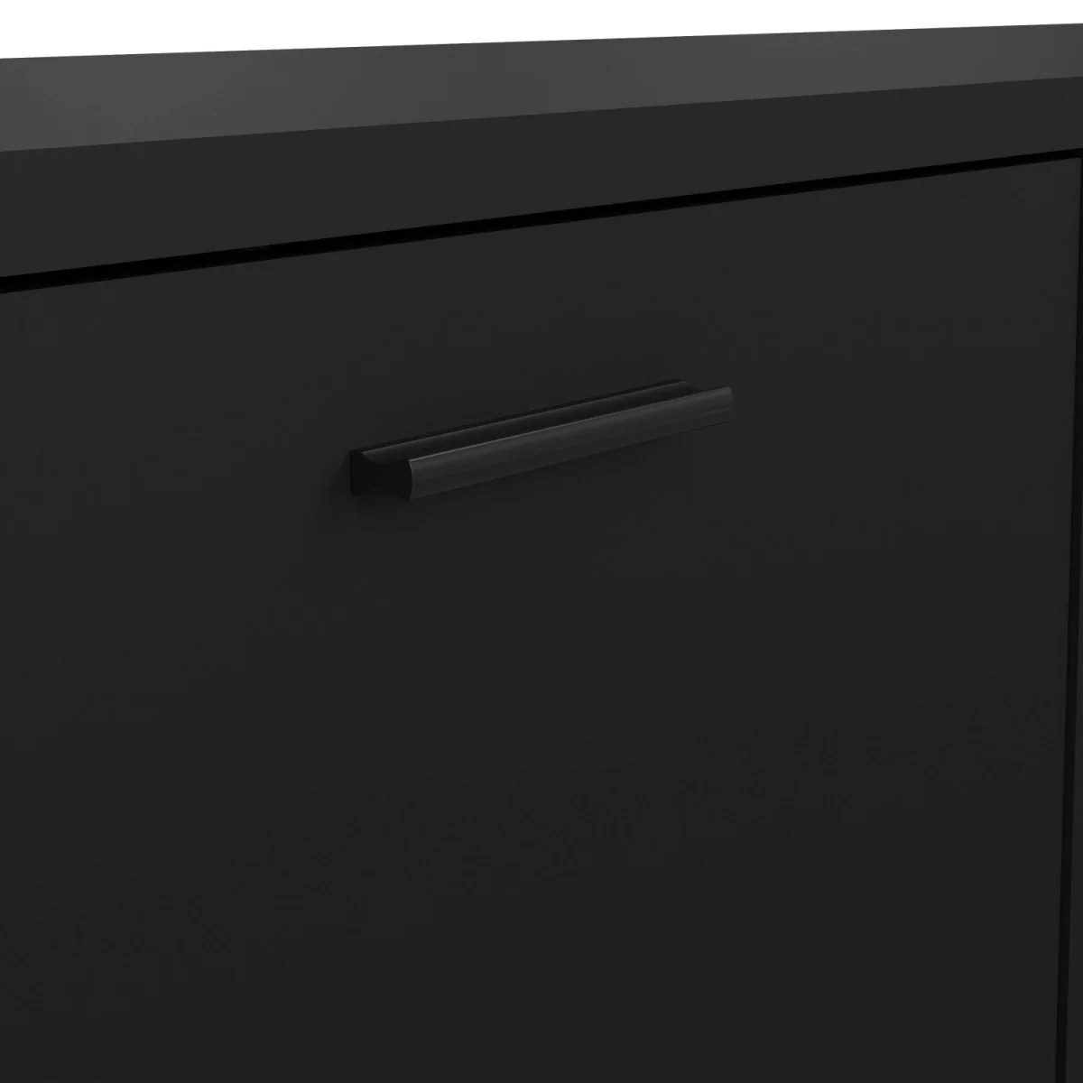 Nagoya TV Unit 2 Doors 1 Drawer 3 Open Compartments - Black – image 3
