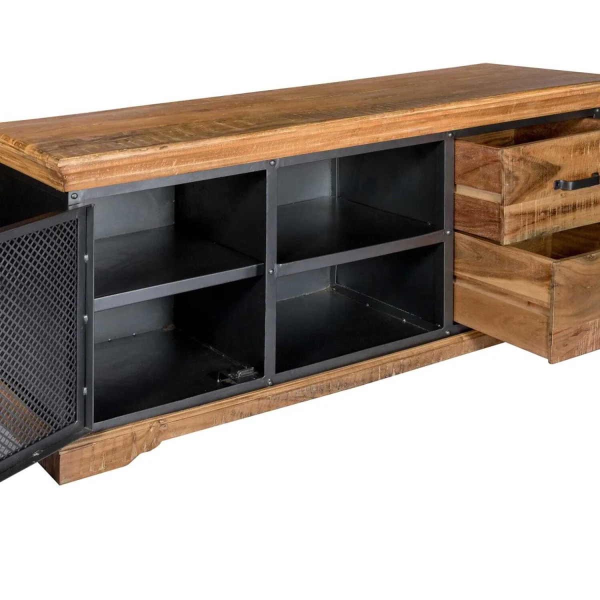 Albatross Mango and Acacia TV Unit 1 Door 2 Drawers - Brown – image 3