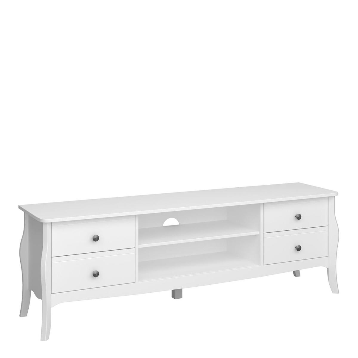 Baroque Wide 4-Drawer 2-Shelf TV Table – image 2