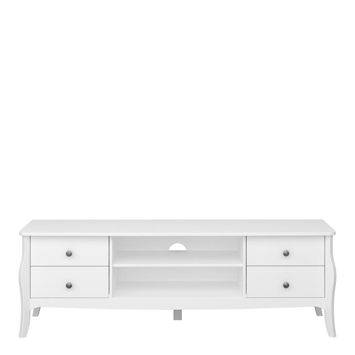 Baroque Wide 4-Drawer 2-Shelf TV Table – image 3