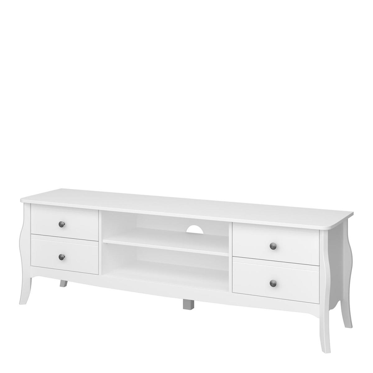 Baroque Wide 4-Drawer 2-Shelf TV Table – image 4