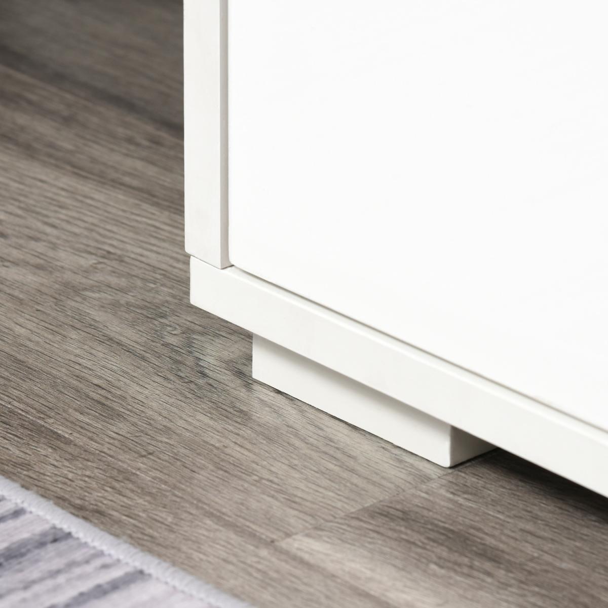 High Gloss TV Stand Storage Cabinet - White, High Gloss White – image 7
