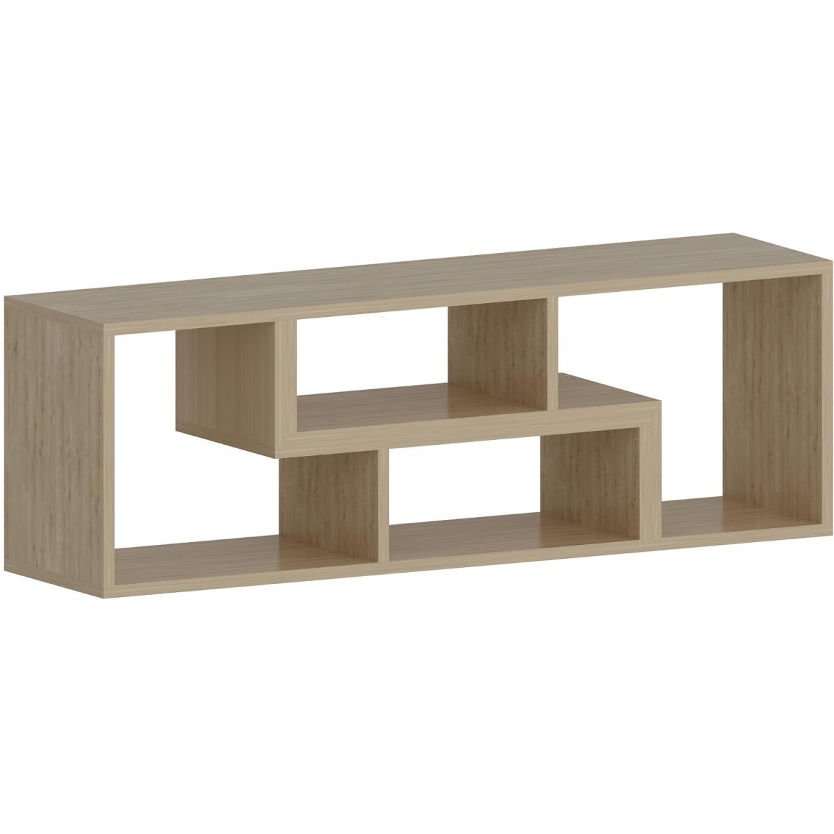 Tetris 120 cm Two L-Shaped Pieces Tv Stand with Adjustable Shelves - White – image 7