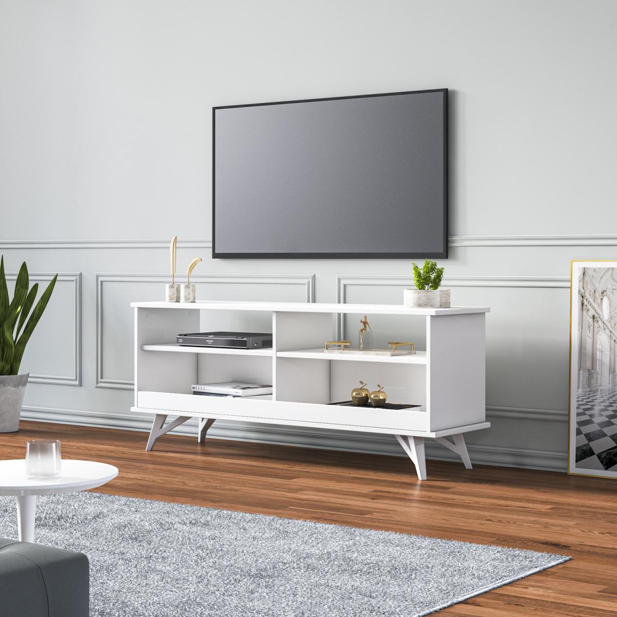 Parker TV Stand - White - White – image 3