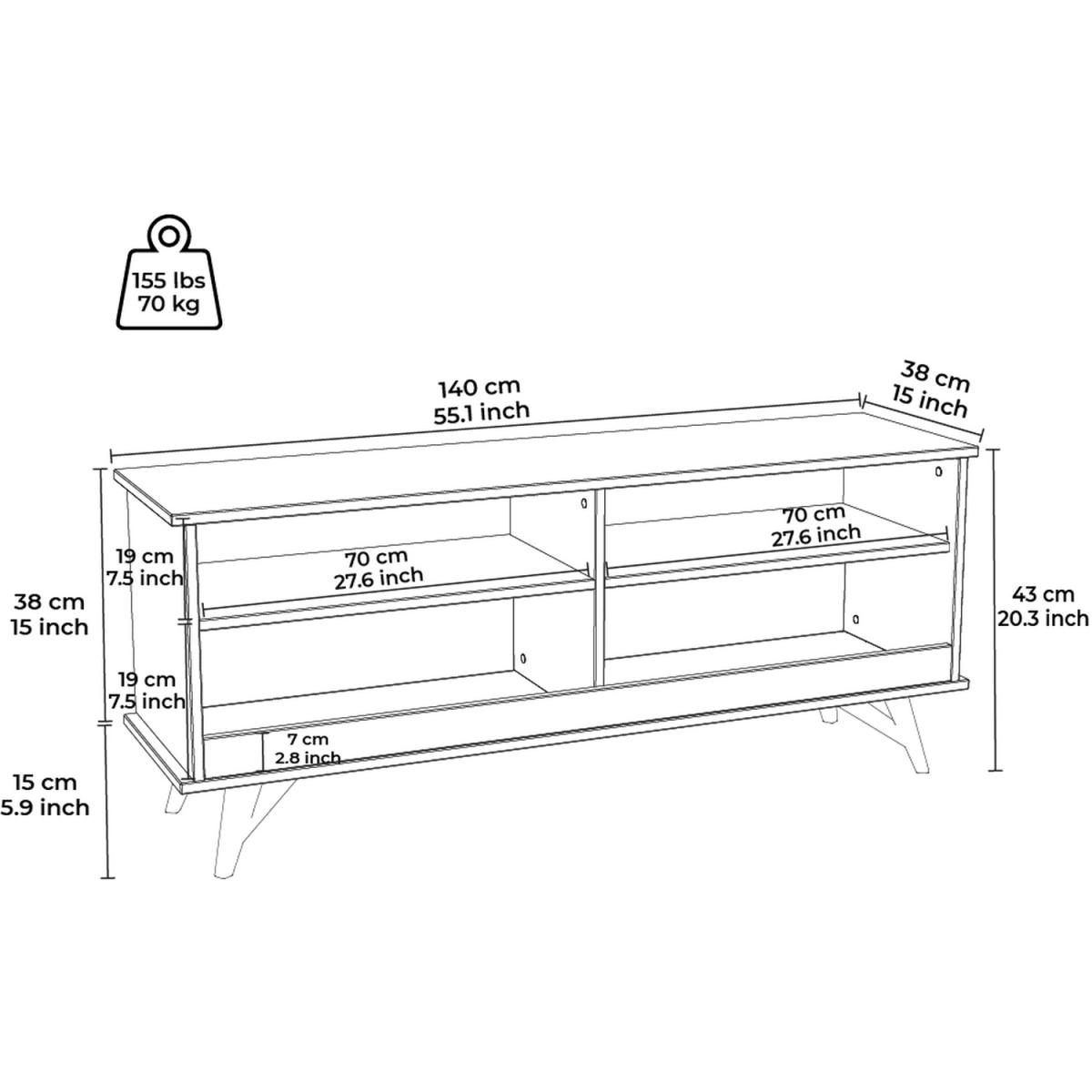 Parker TV Stand - White - White – image 7