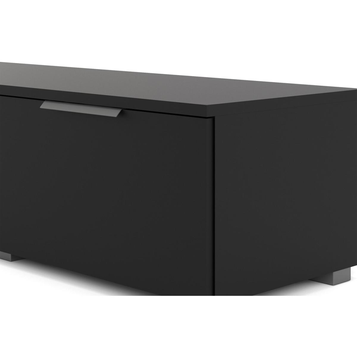 Match 2-Drawer 2-Shelf TV Unit - Black – image 4