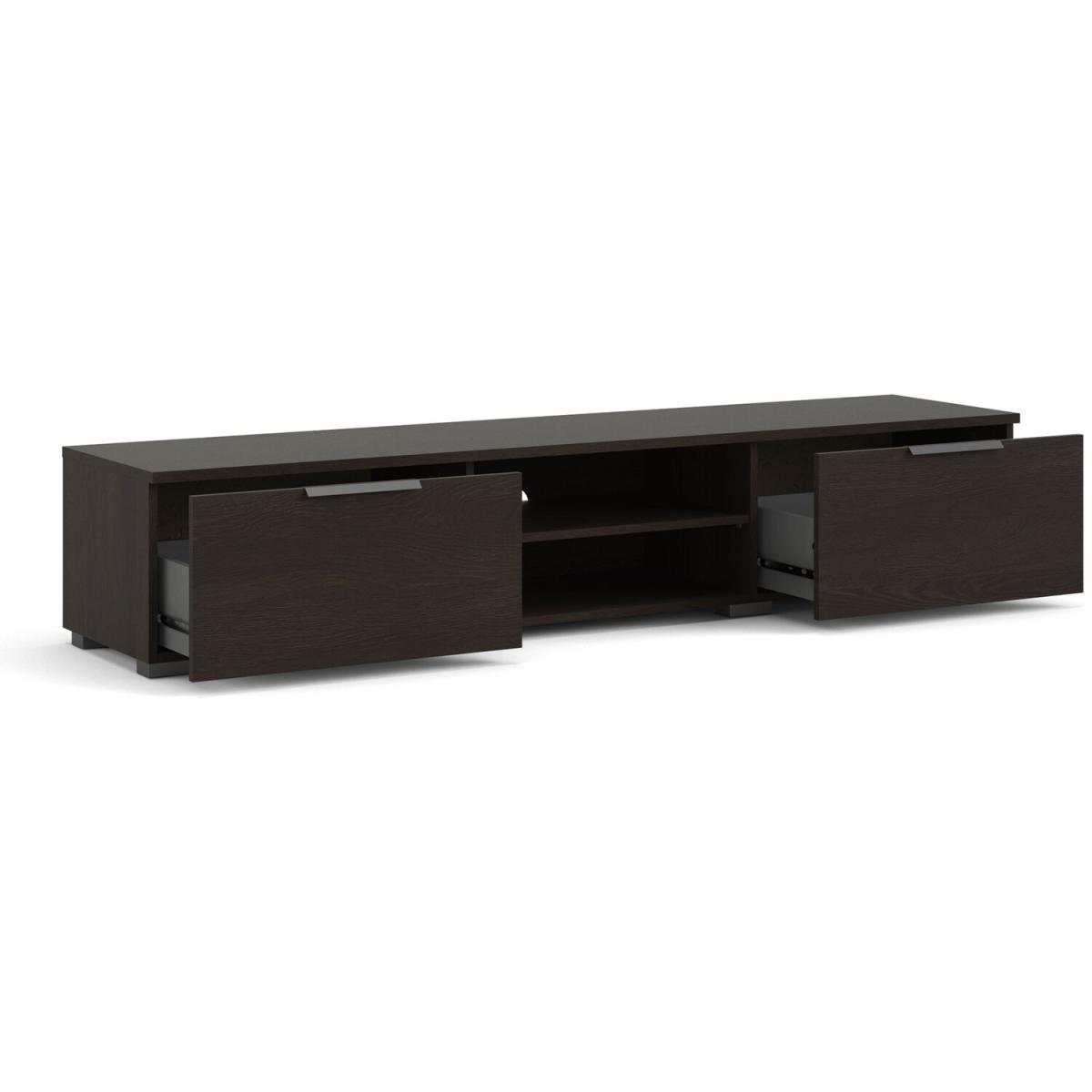 Match 2-Drawer 2-Shelf TV Unit - Black – image 10