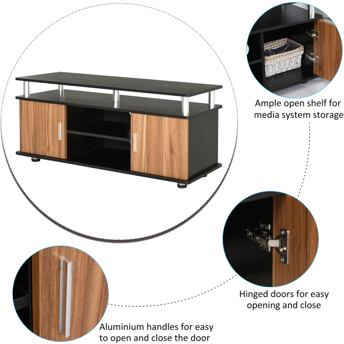 TV Cabinet Stand Entertainment Center 120cm - Grey – image 13