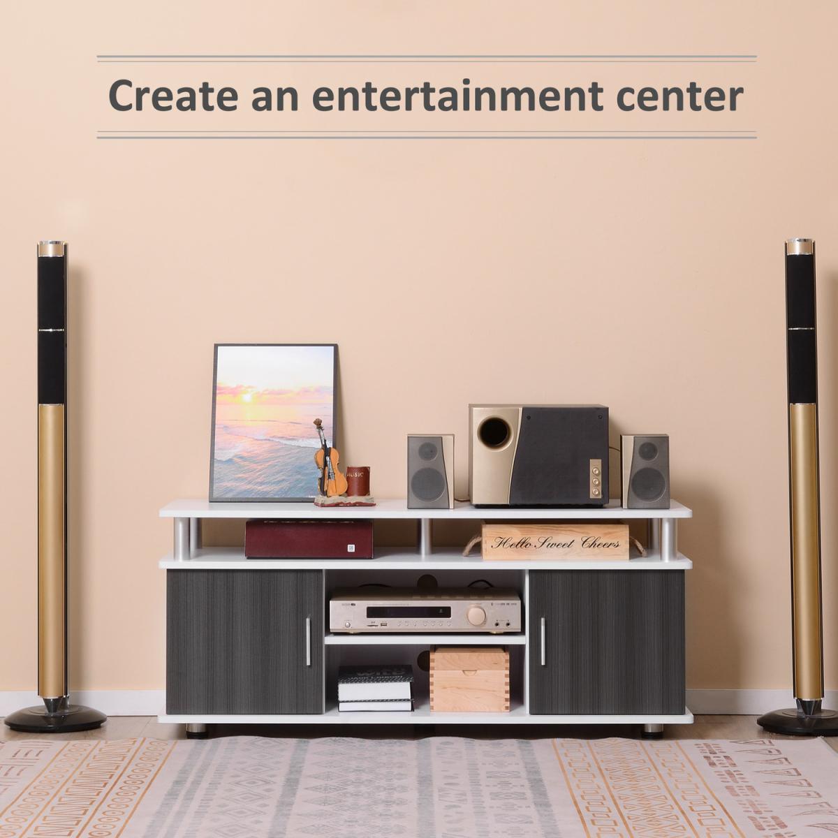 TV Cabinet Stand Entertainment Center 120cm - Grey – image 4