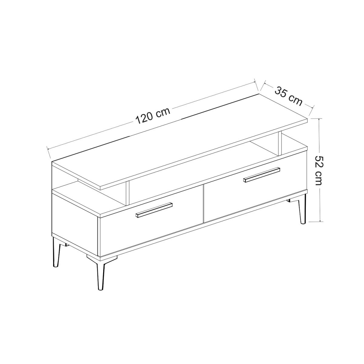 Sery Modern - TV Stand - Taupe and Black – image 6