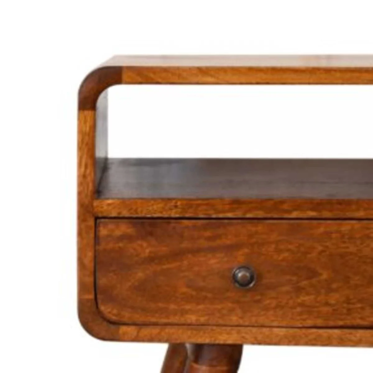 Venzone Mini Chestnut Mango Wood TV Media Unit 2 Drawers - Brown – image 4