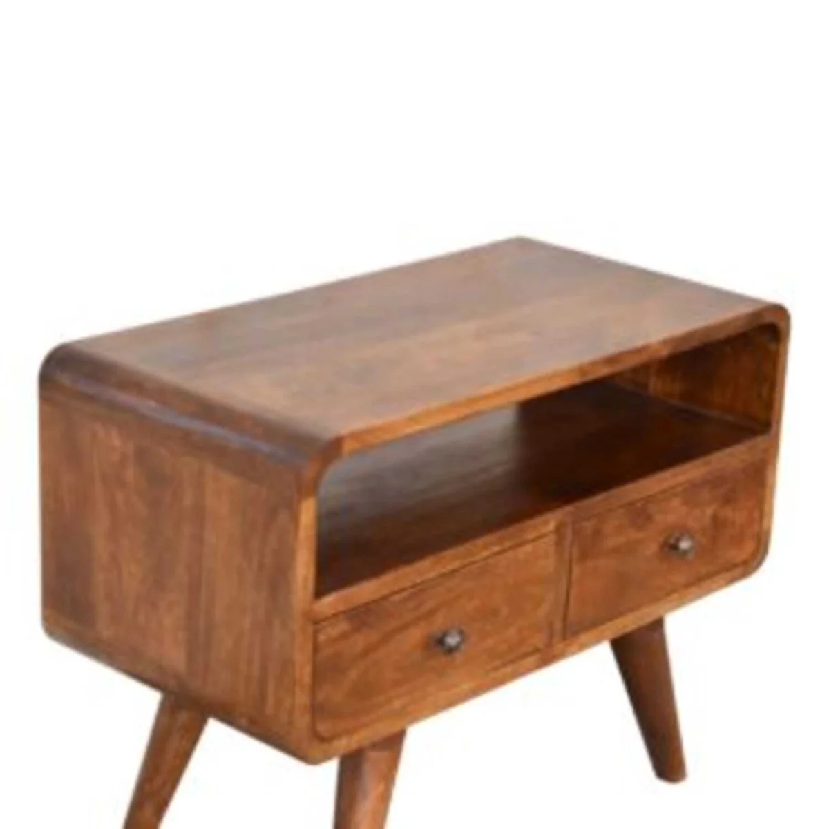 Venzone Mini Chestnut Mango Wood TV Media Unit 2 Drawers - Brown – image 5
