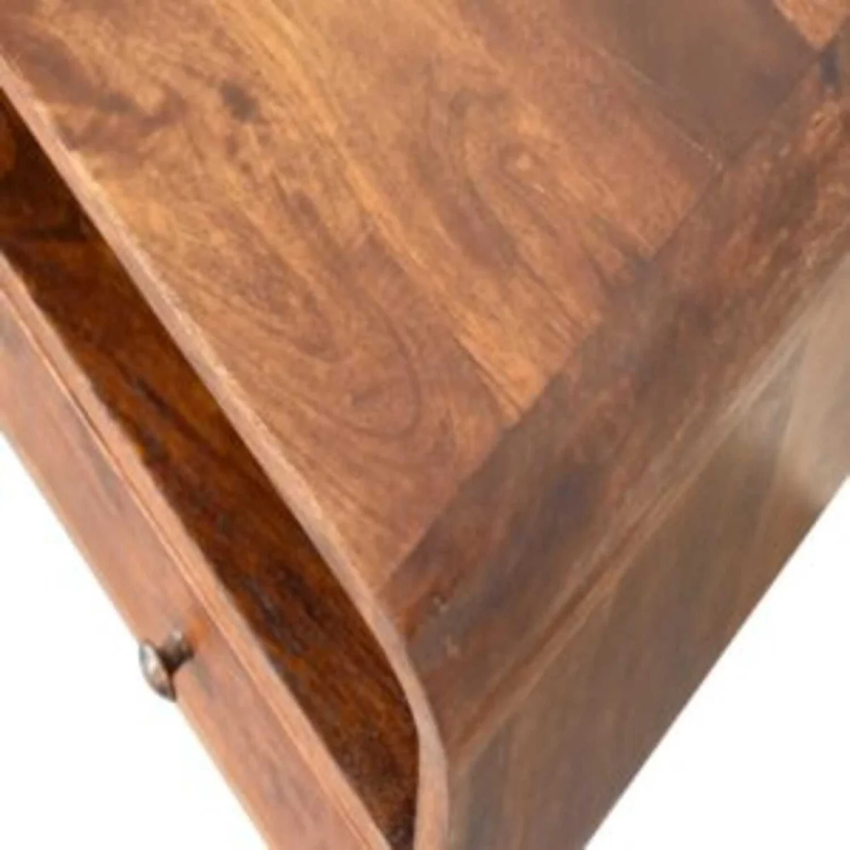 Venzone Mini Chestnut Mango Wood TV Media Unit 2 Drawers - Brown – image 6