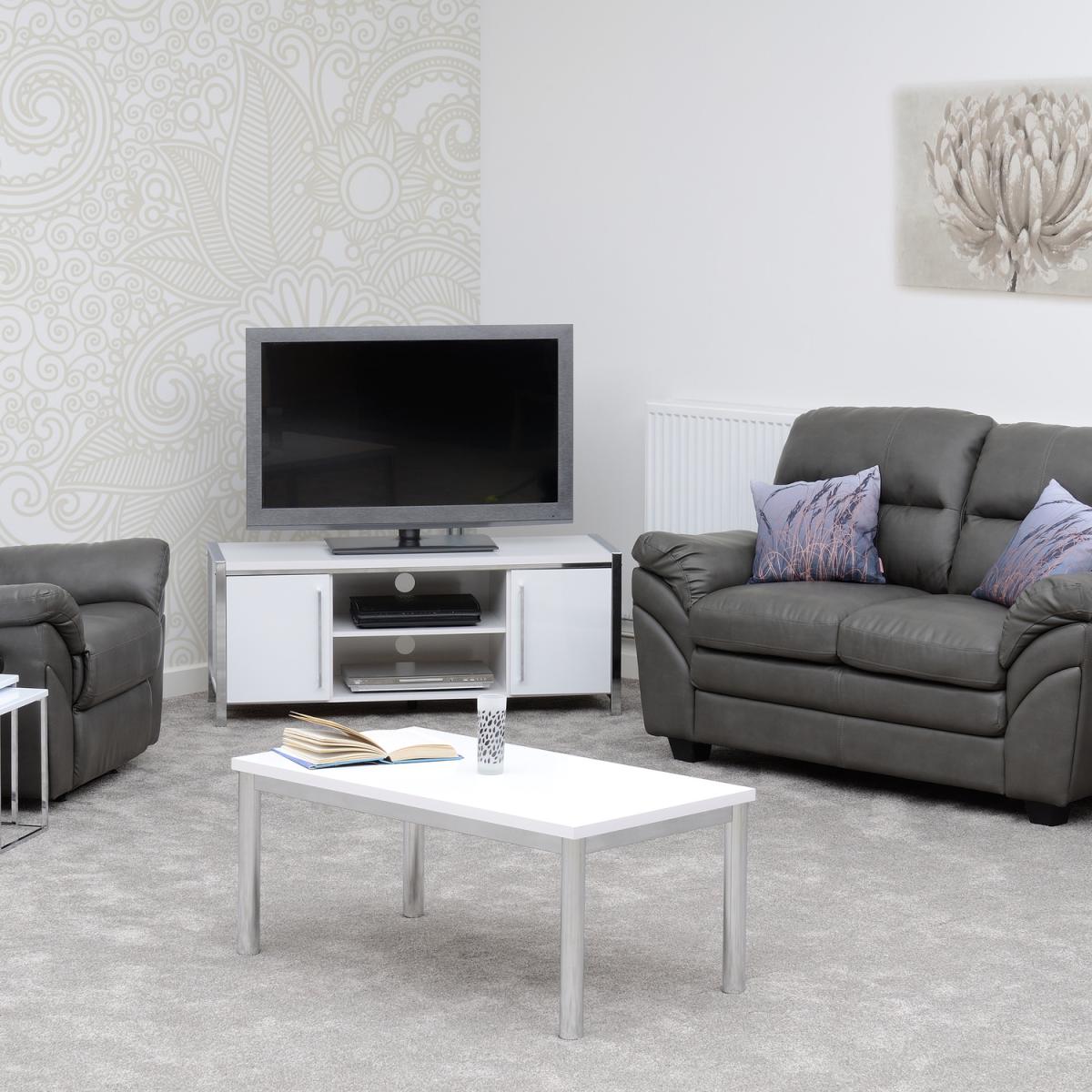 Charisma 2 Door TV Unit - White – image 2