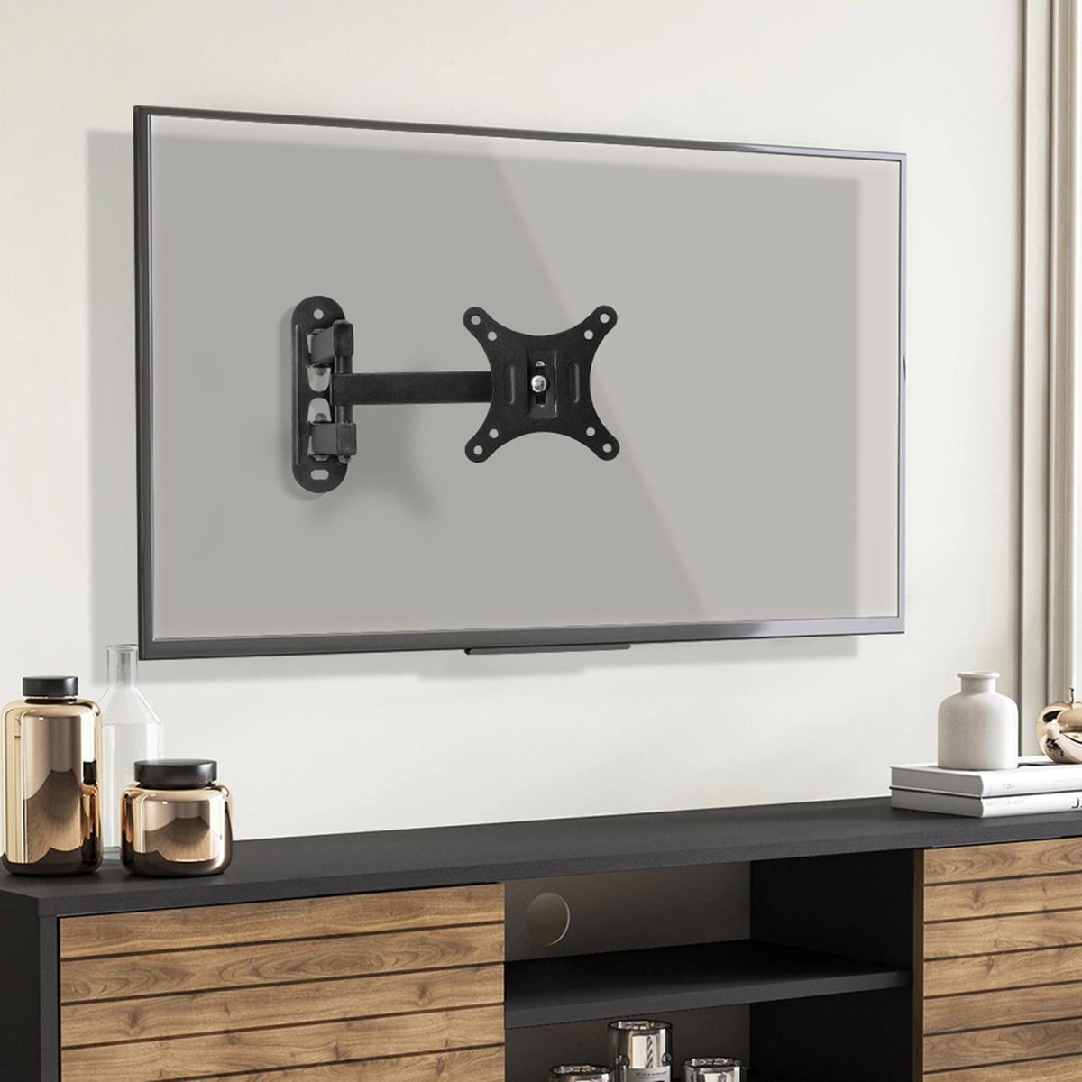 Lifeideas Metal TV Wall Bracket for 10-26in Screens - Black / 18cm