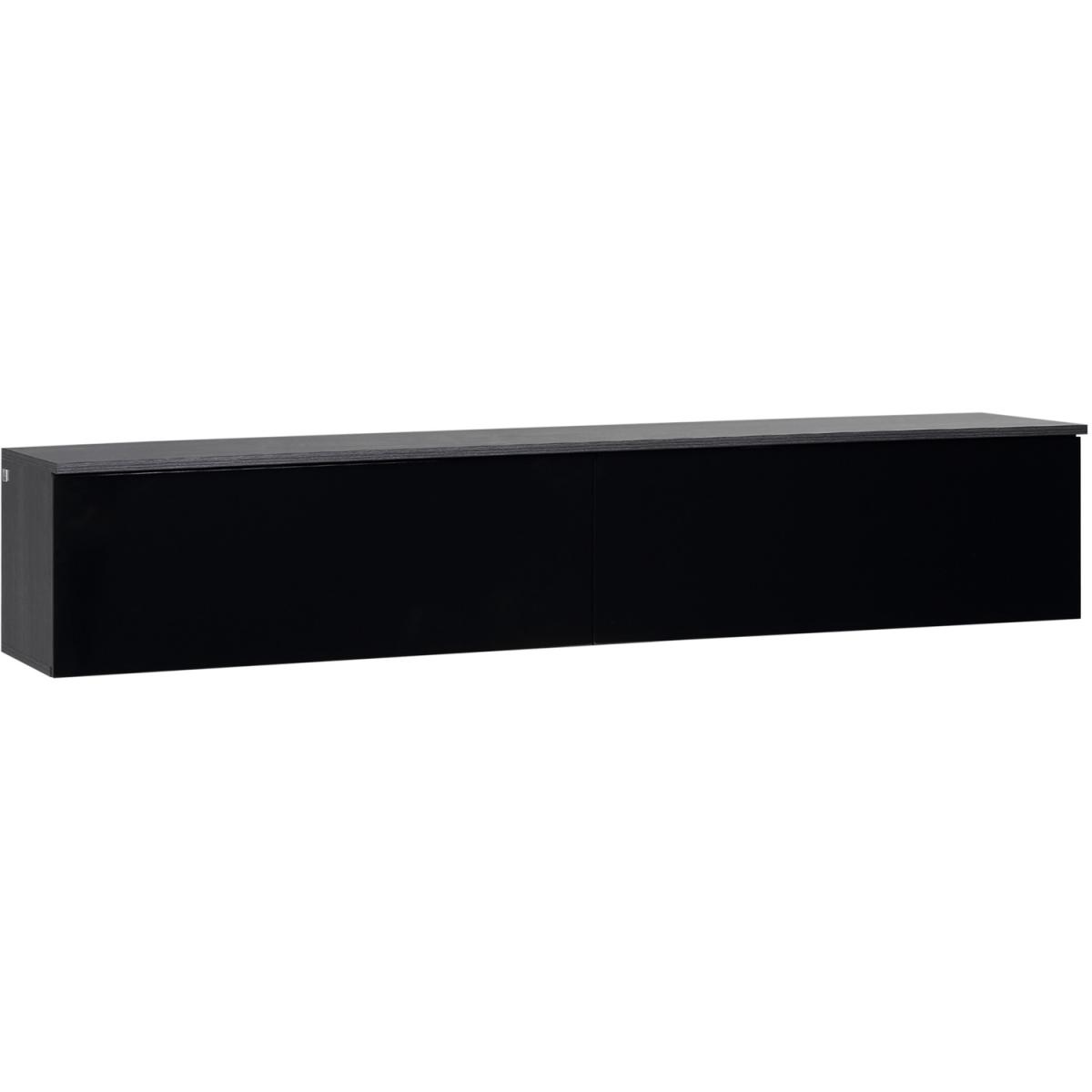 Floating TV Unit Stand for TVs up to 70" with High Gloss Effect - Black – image 7