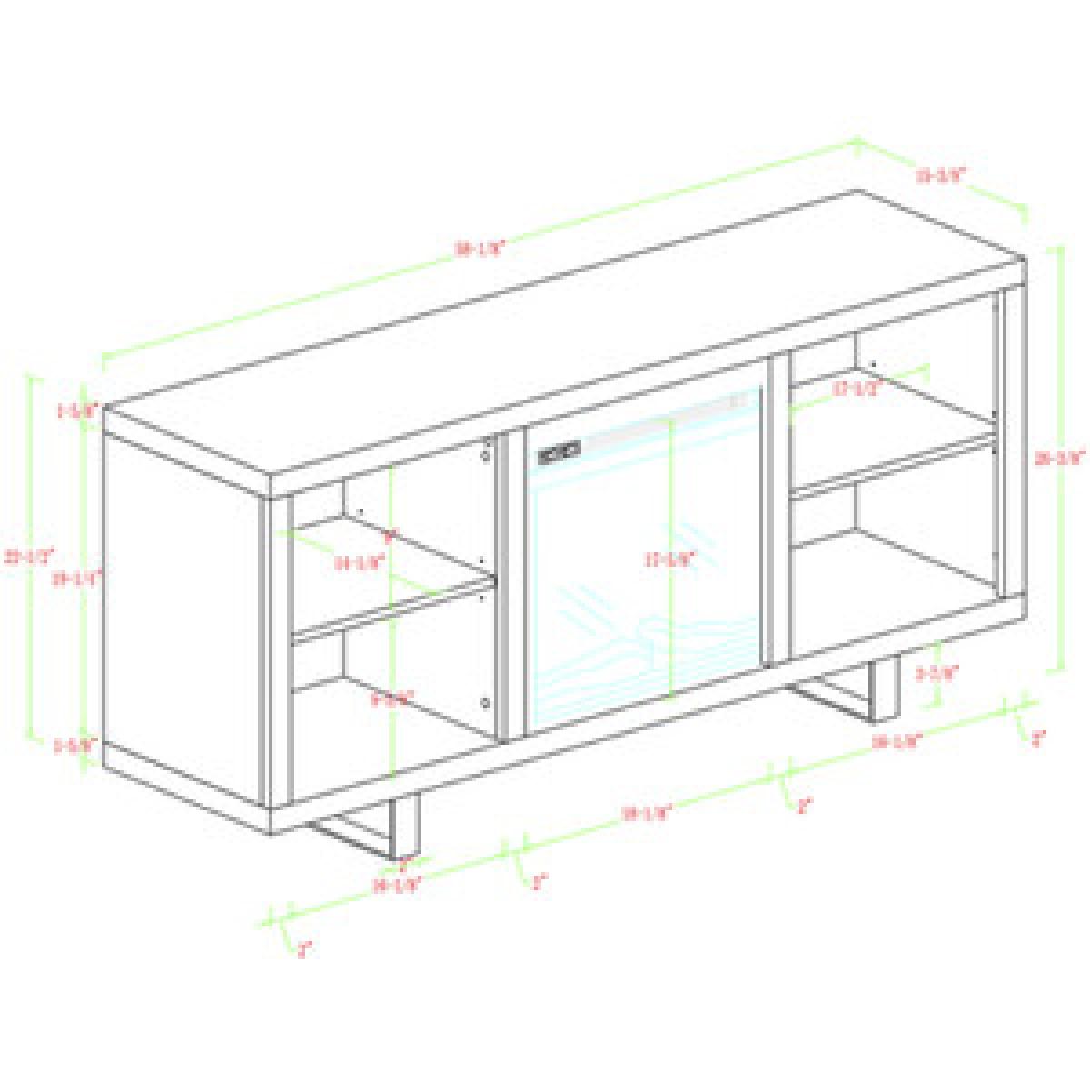 Dante Electric Fireplace TV Stand - Black – image 7