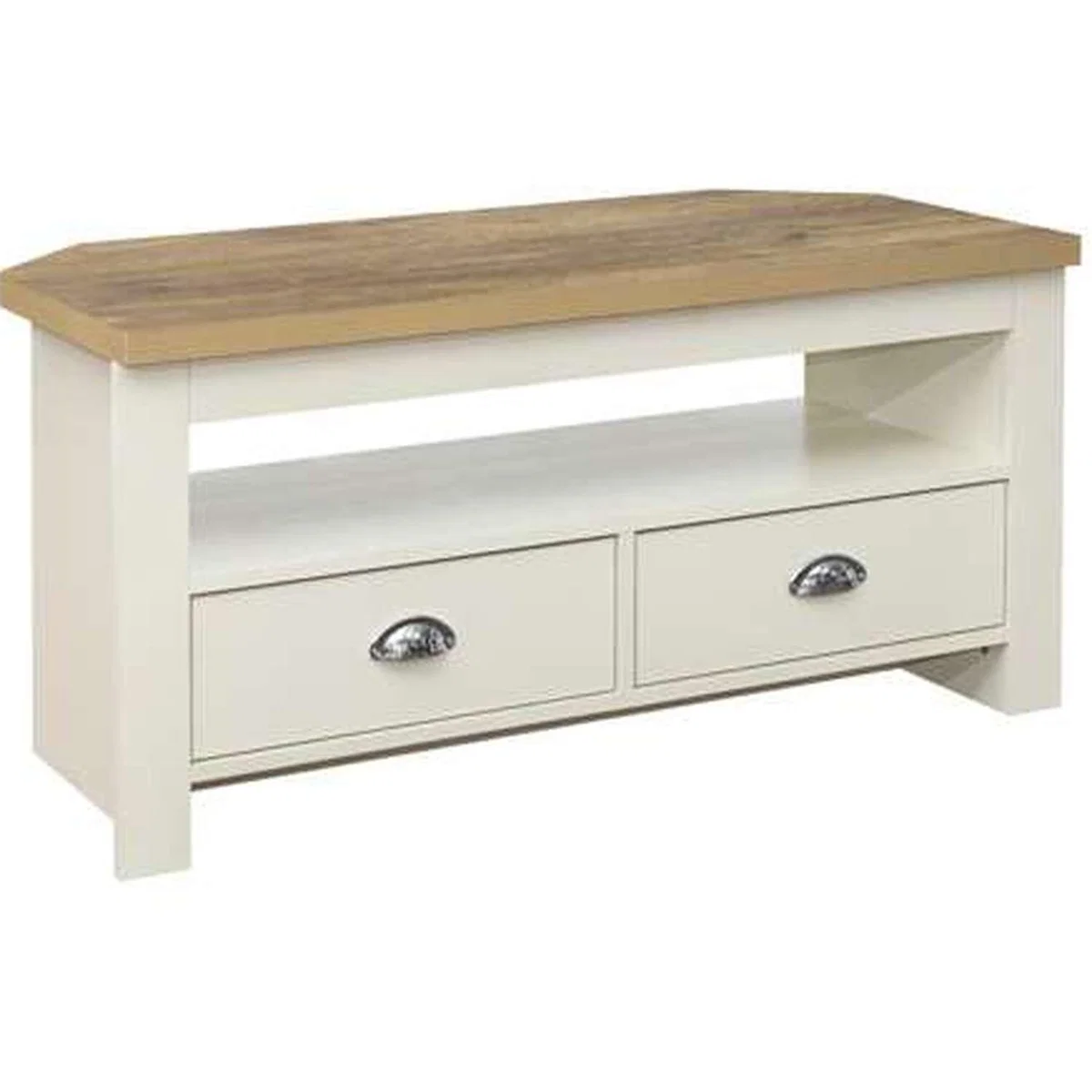 Highgate Corner TV Unit - Cream & Oak – image 3