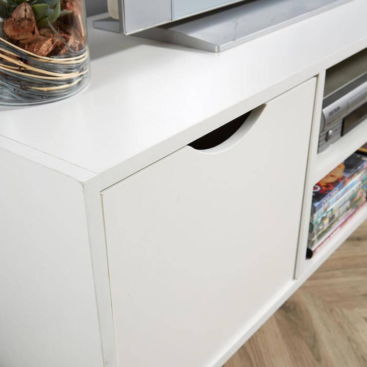 Boden 2 Door Modern TV Stand Storage Unit - White – image 4