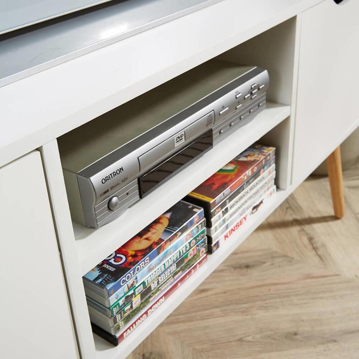 Boden 2 Door Modern TV Stand Storage Unit - White – image 7