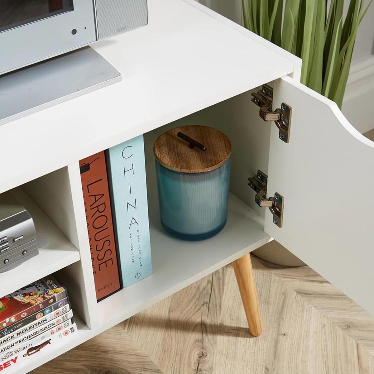 Boden 2 Door Modern TV Stand Storage Unit - White – image 8