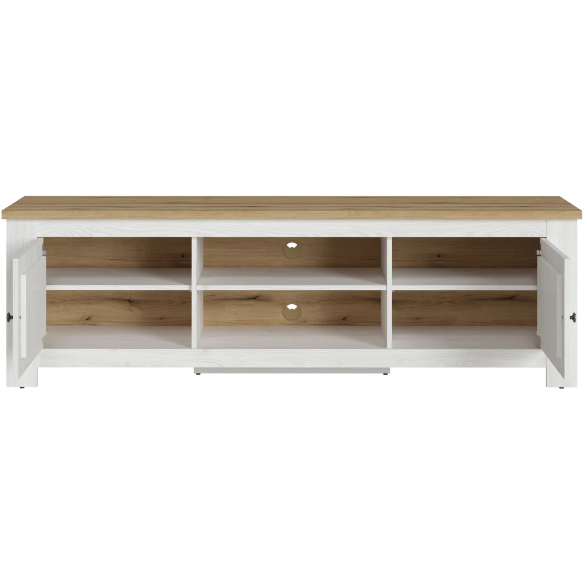 Celesto 2 Door Wide TV Unit in White and Oak (189cm) - White & Oak – image 2