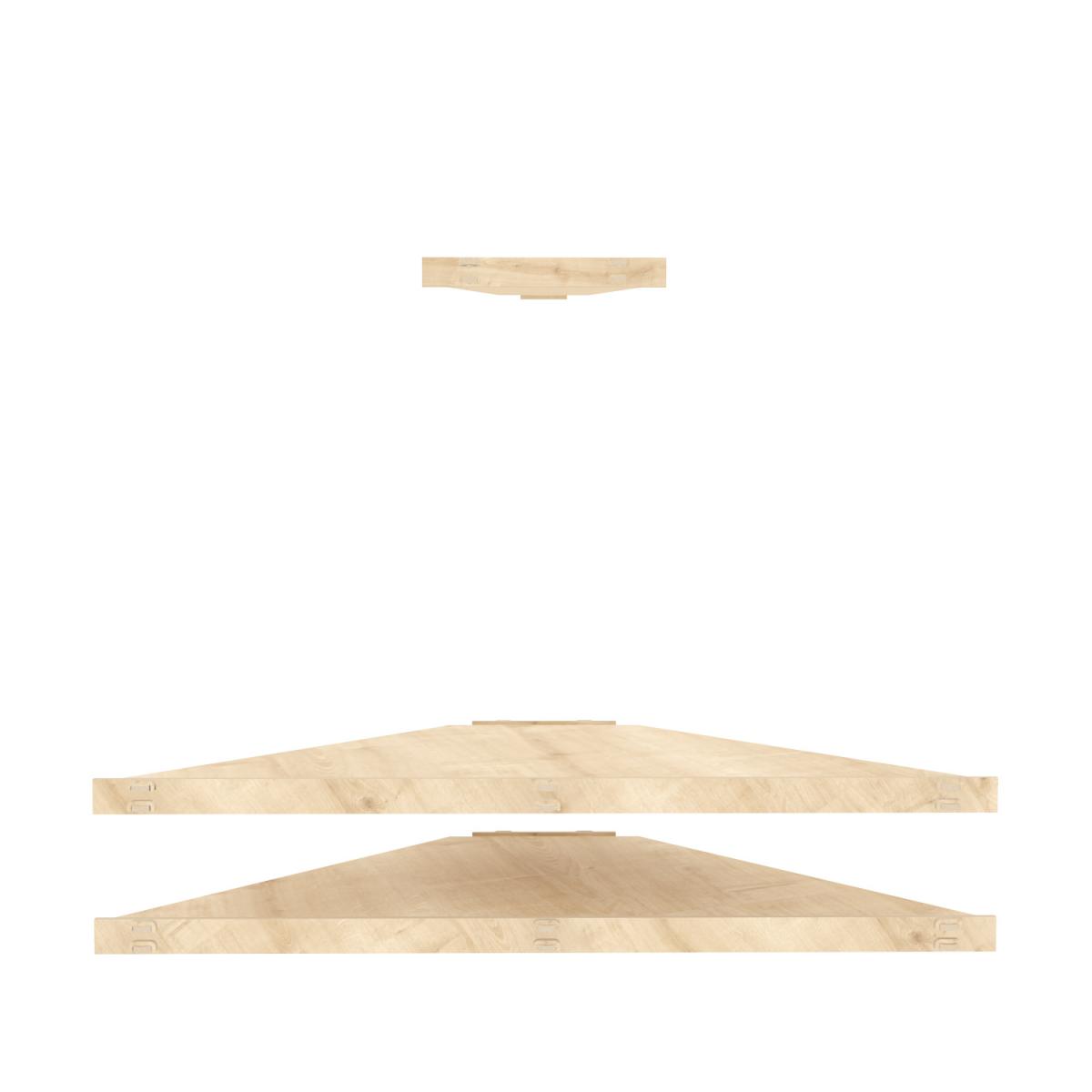 Mensi Corner TV Unit TV Stand for TVs up to 47" - Screwless Design - Sapphire Oak Pattern – image 3