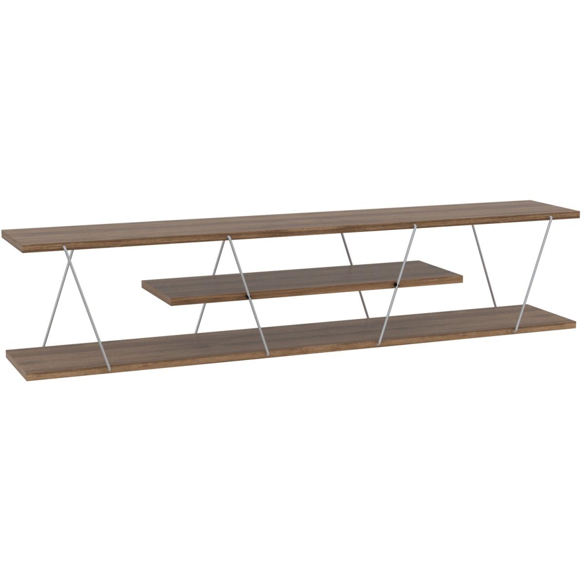 Tars TV Unit - Walnut and Chrome - Walnut – image 2