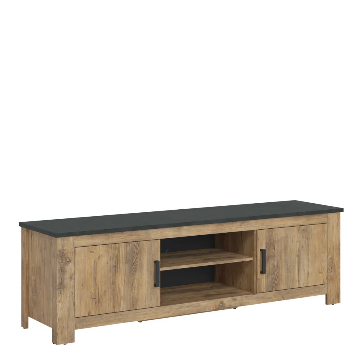 Juniper 2 Door TV Cabinet Chestnut and Matera - Brown – image 2