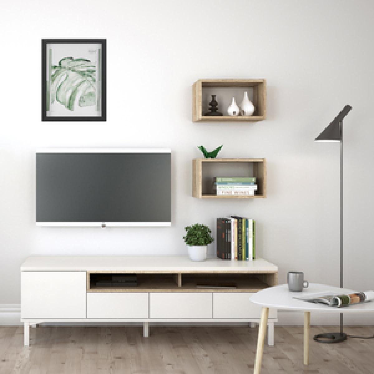 St George's TV Unit - White and Oak – image 5