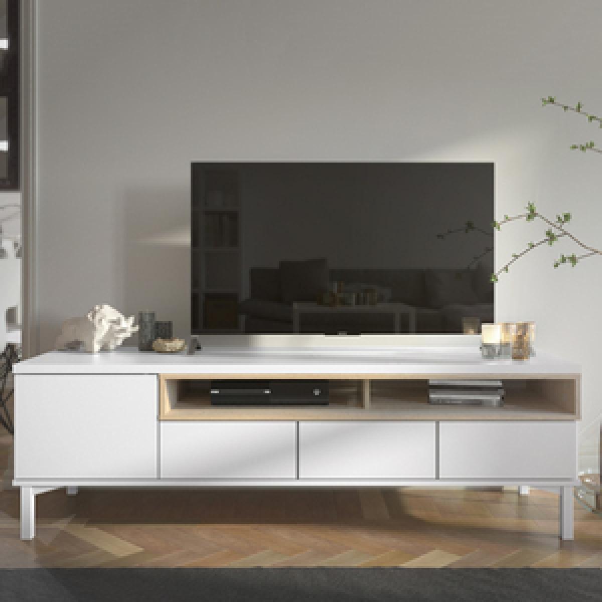 St George's TV Unit - White and Oak – image 6