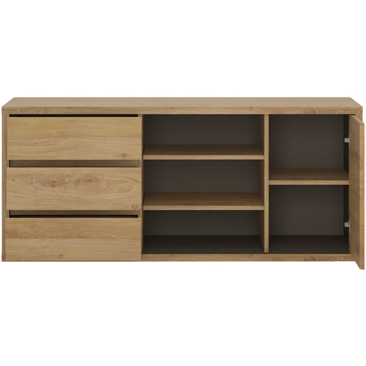 Shetland 1 Door 3 Drawer TV Cabinet - Oak – image 5